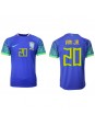 Brasilien Vinicius Junior #20 Replika Borta Kläder VM 2022 Kortärmad